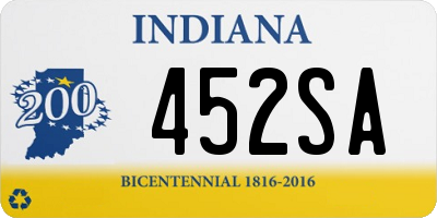 IN license plate 452SA