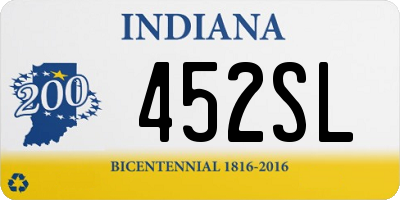 IN license plate 452SL