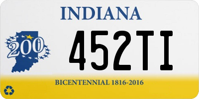 IN license plate 452TI