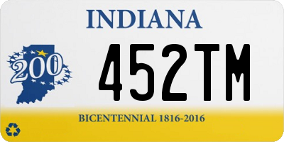 IN license plate 452TM