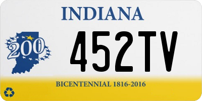 IN license plate 452TV