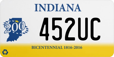 IN license plate 452UC