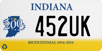 IN license plate 452UK