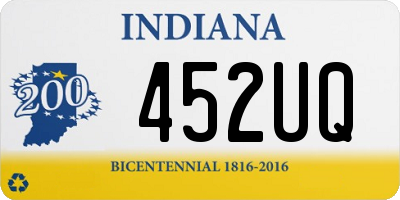 IN license plate 452UQ