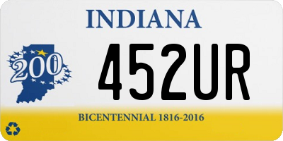 IN license plate 452UR