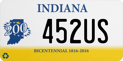 IN license plate 452US