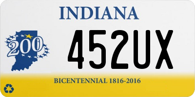 IN license plate 452UX