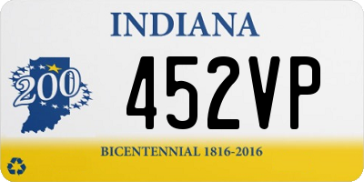 IN license plate 452VP