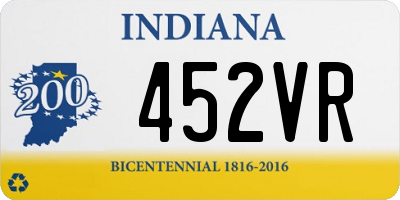 IN license plate 452VR