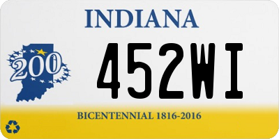 IN license plate 452WI