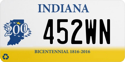 IN license plate 452WN