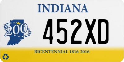 IN license plate 452XD