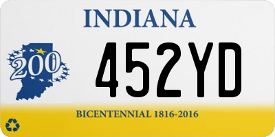 IN license plate 452YD