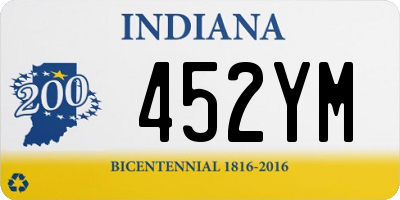 IN license plate 452YM