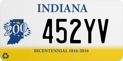 IN license plate 452YV