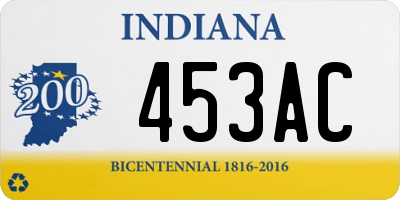 IN license plate 453AC