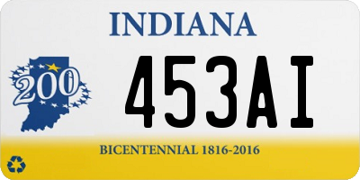 IN license plate 453AI