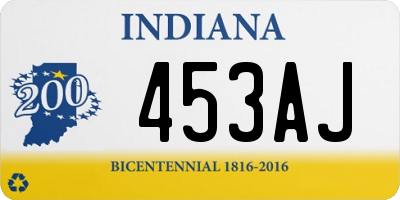 IN license plate 453AJ