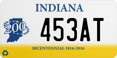 IN license plate 453AT