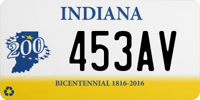 IN license plate 453AV