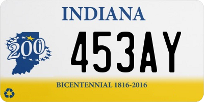 IN license plate 453AY
