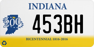 IN license plate 453BH