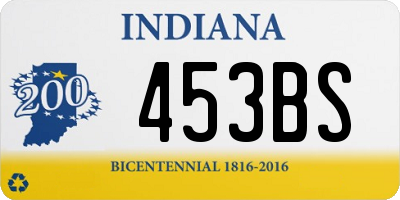 IN license plate 453BS