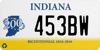 IN license plate 453BW