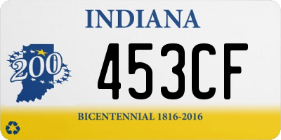 IN license plate 453CF