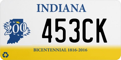 IN license plate 453CK