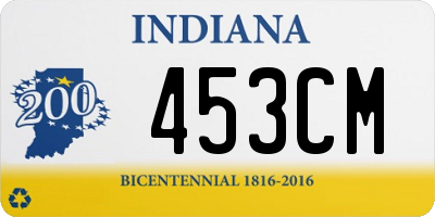 IN license plate 453CM