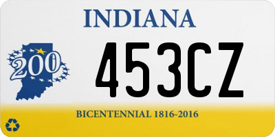 IN license plate 453CZ