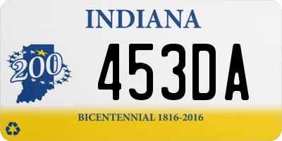 IN license plate 453DA