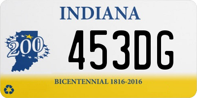 IN license plate 453DG