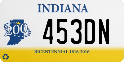 IN license plate 453DN