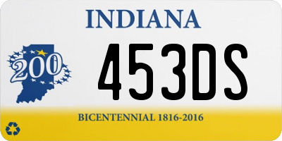 IN license plate 453DS