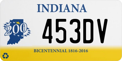 IN license plate 453DV