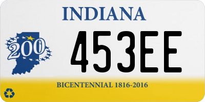 IN license plate 453EE