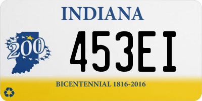 IN license plate 453EI