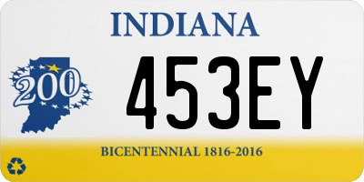 IN license plate 453EY