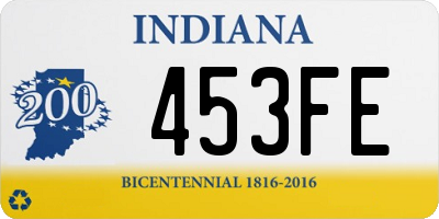 IN license plate 453FE