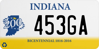 IN license plate 453GA