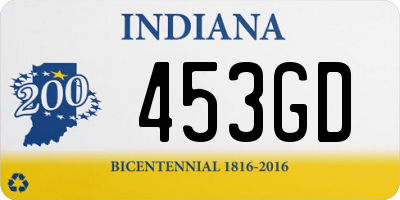 IN license plate 453GD