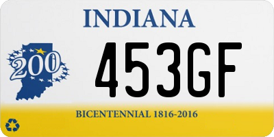 IN license plate 453GF