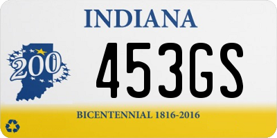 IN license plate 453GS