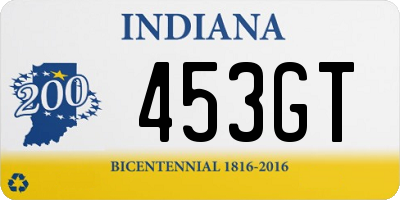 IN license plate 453GT