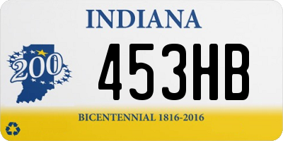 IN license plate 453HB