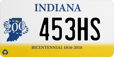 IN license plate 453HS