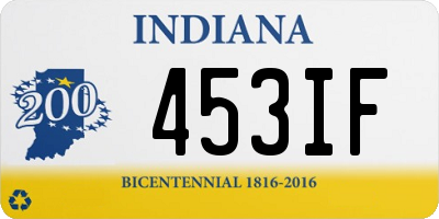 IN license plate 453IF