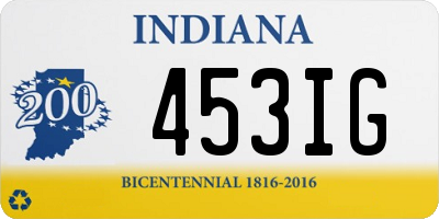 IN license plate 453IG